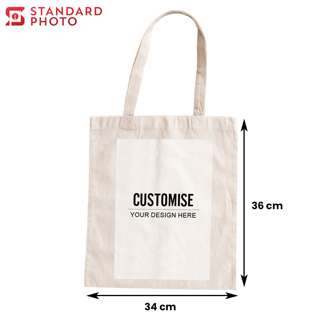 Customizable Tote Bag Measurements Size of Canvas
