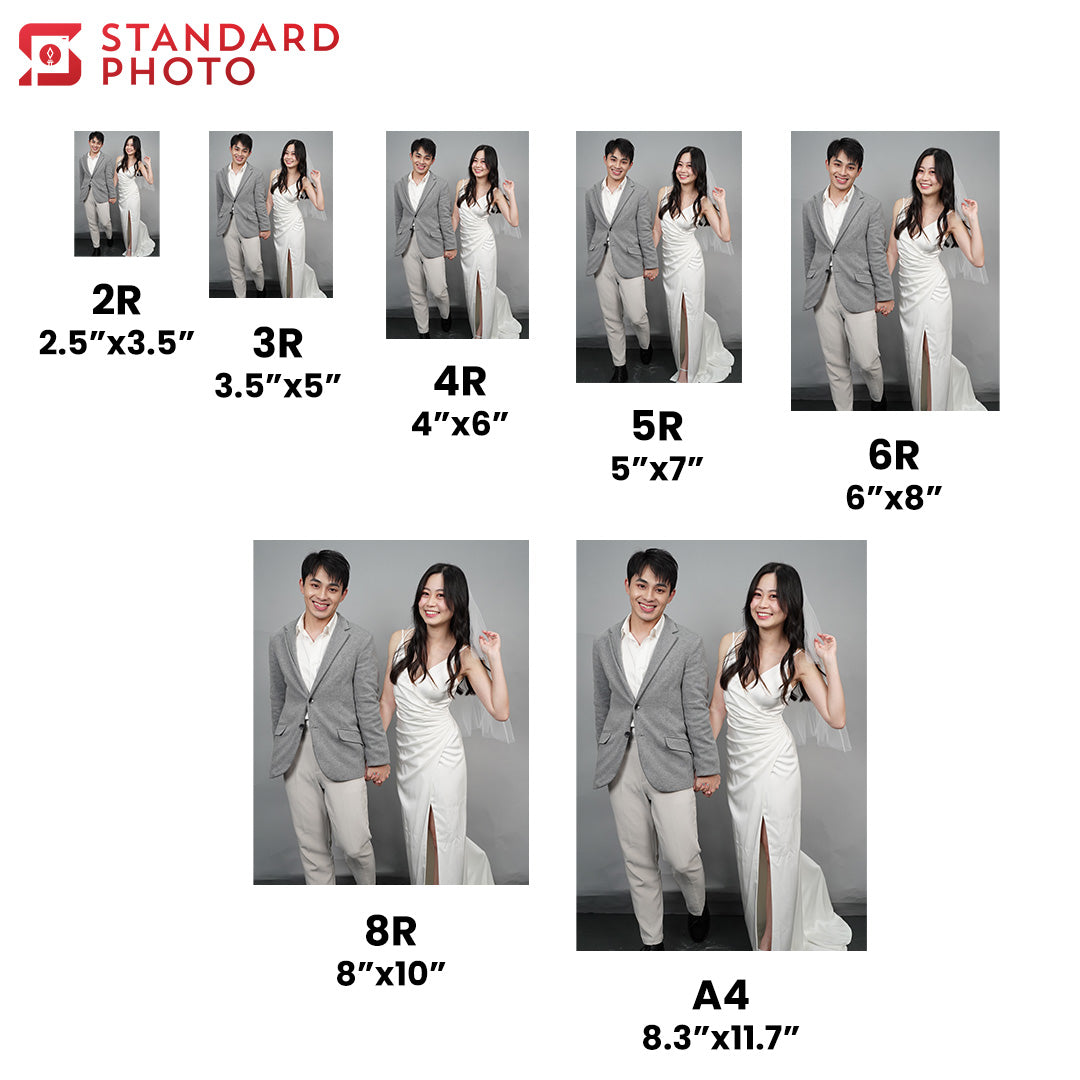 StandardPhoto Online Photo Prints Size Measurements with Images