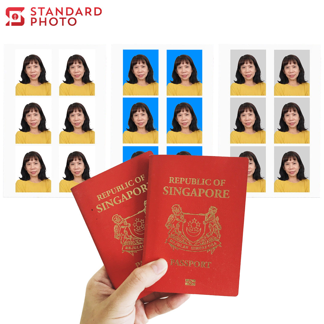 StandardPhoto Passport Photo Printing Country Background Color White Blue Grey