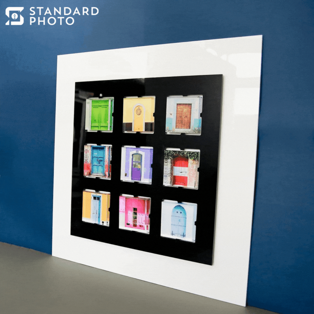 StandardPhoto Premium Photo Grid Panel Swappable Display GIF