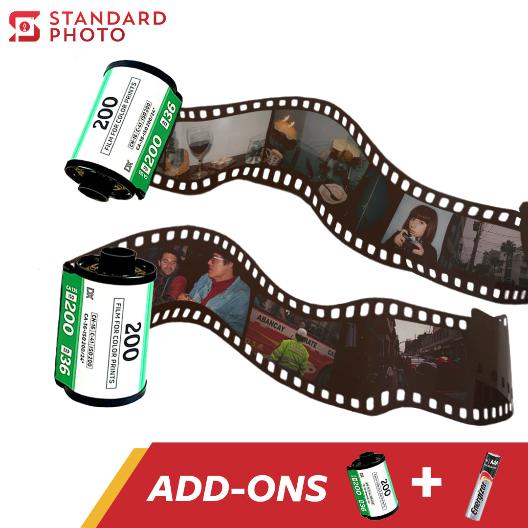 StandardPhoto Fujifilm Speed 200 Battery Add-On Display Image  Sample Film Roll Triple A 