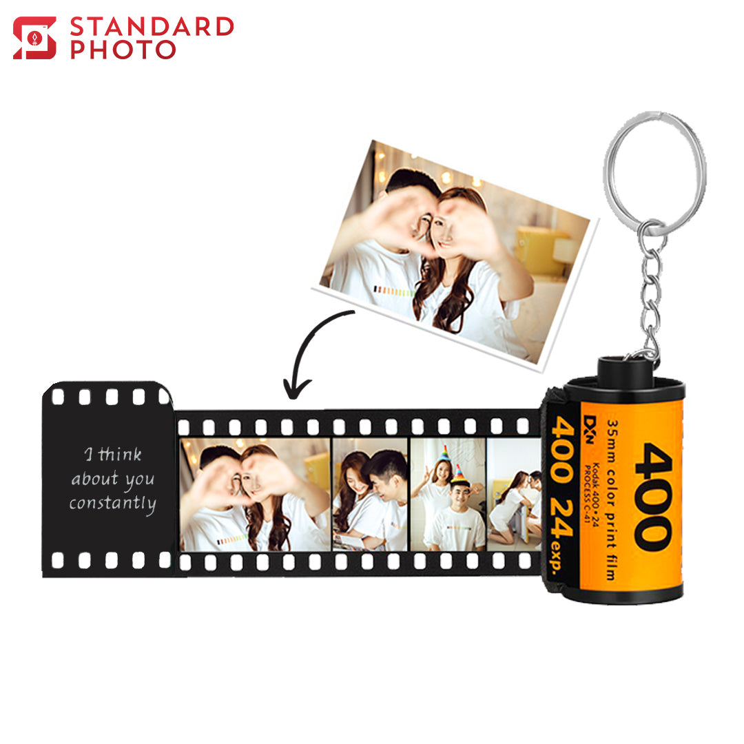 StandardPhoto Shopee Custom Products Photo FIlm Roll Keychain with Text Upload Custom Pictures Photos Images 