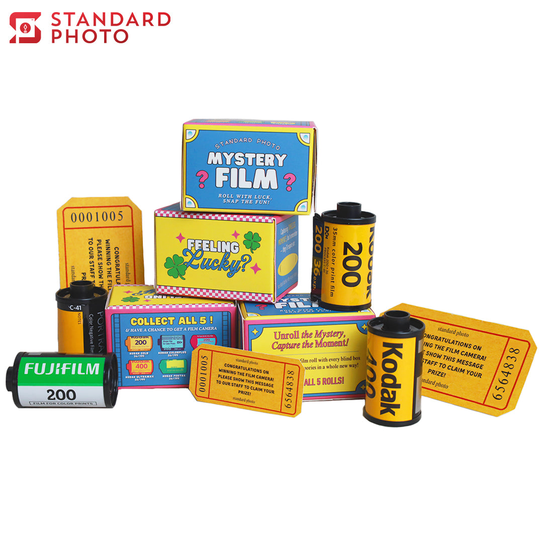 StandardPhoto Mystery Film Boxes with Tickets with Film Rolls Kodak Fujifilm Speed 200 Gold Colorplus Ultramax Portra Film Camera