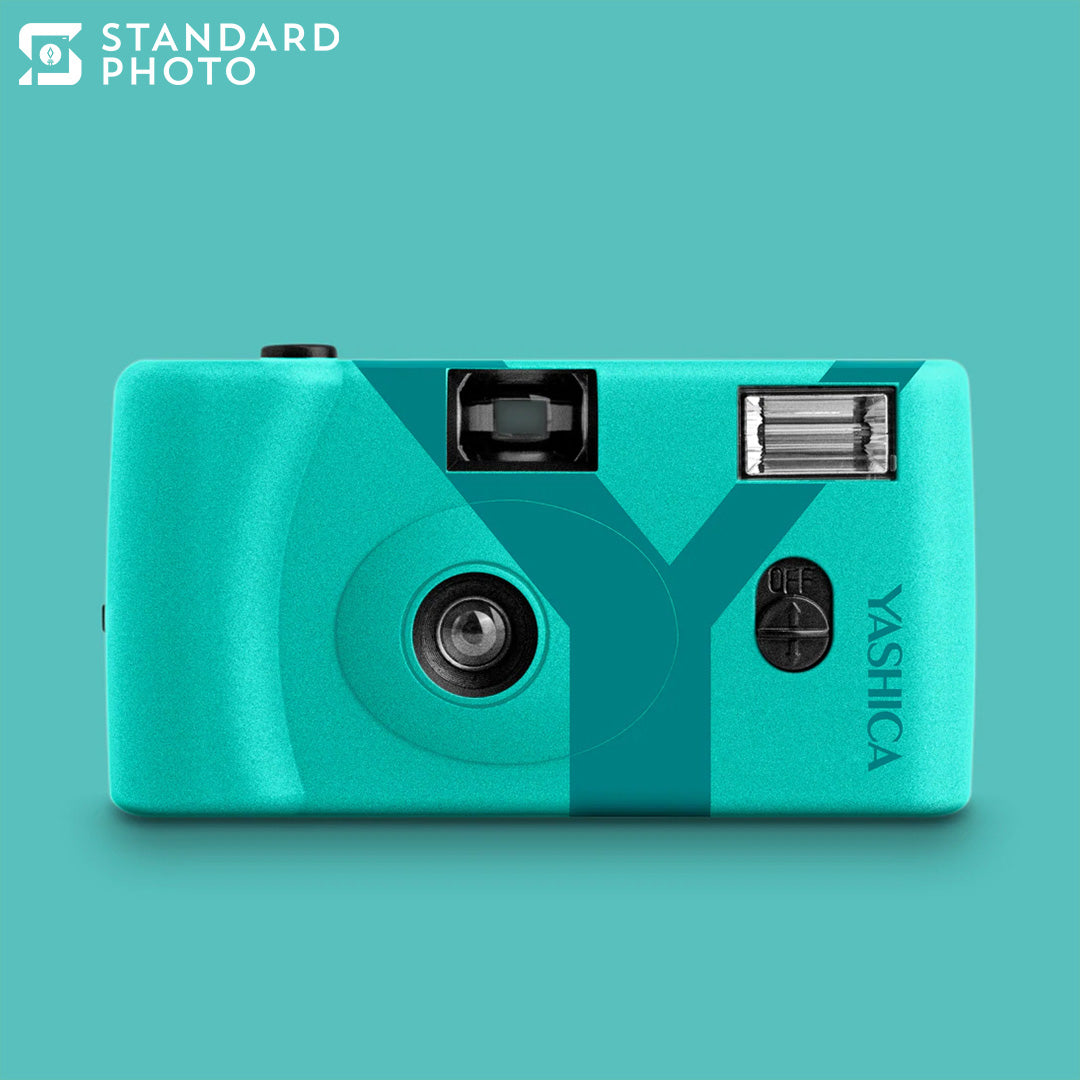 Yashica MF-1Y Film 35mm Reusable Camera Turquoise