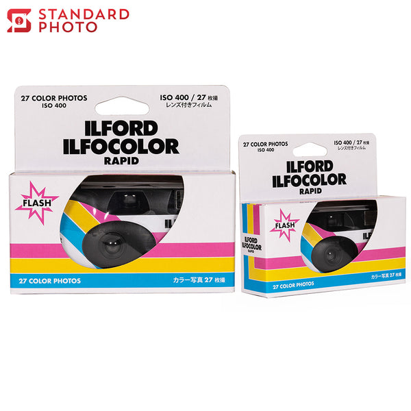 StandardPhoto ilford ilfocolor rapid retro disposable camera box packaging