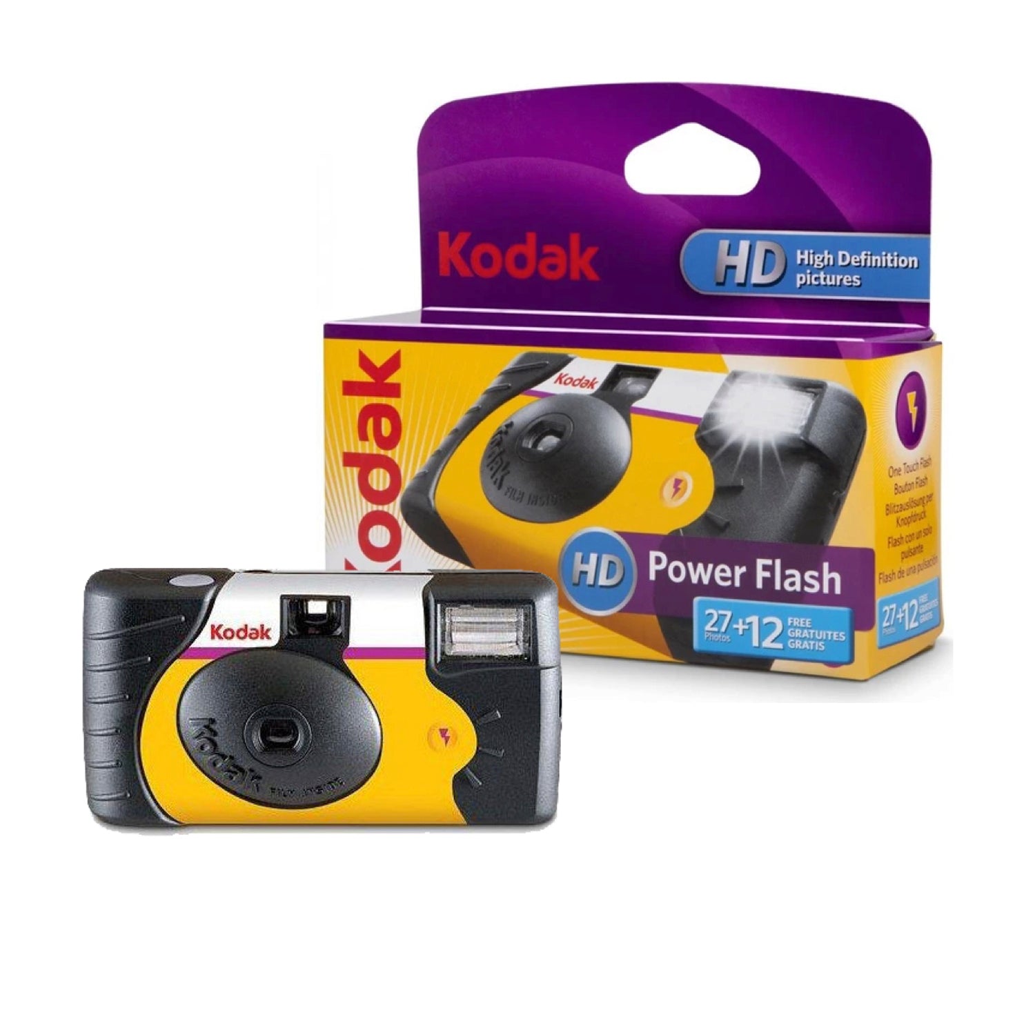 Cámara desechable Kodak 27+12 Photo Power Flash (paquete de 3)