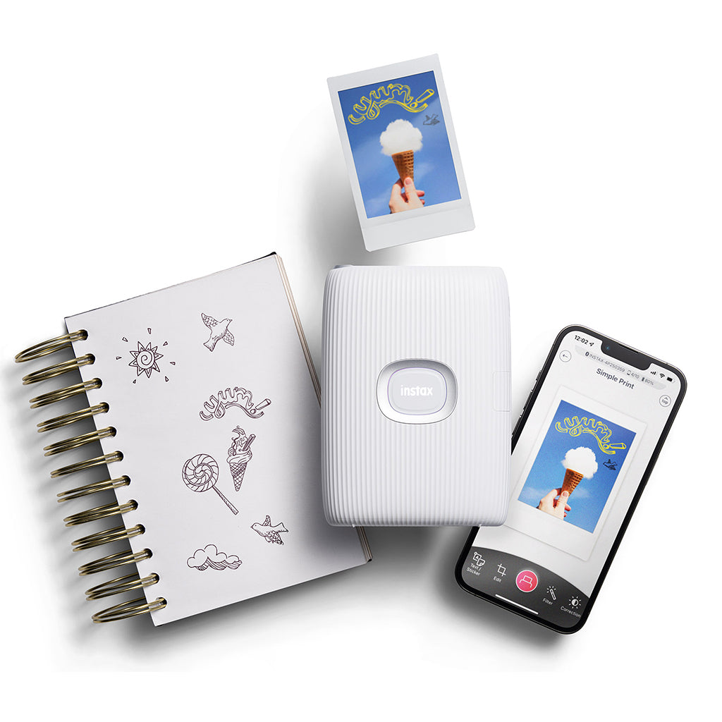 instax Square Link Smartphone Photo Printer, Ash White : :  High-Tech